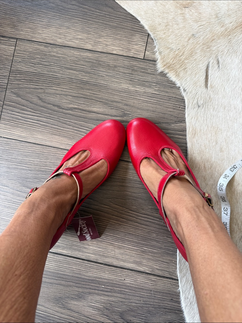 Vintage Coast Red Leather T-Strap Mary Jane Heels Size 10 coast